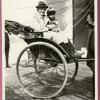 Herb Pennock and daughter take a rickshaw ride.